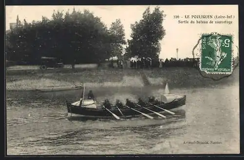 AK Le Pouliguen, Sortie du bateau de sauvetage