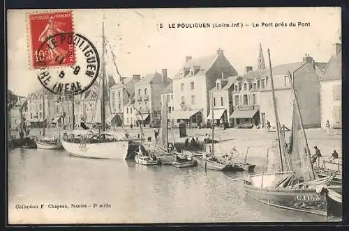 AK Le Pouliguen, Le Port près du Pont, Hafen