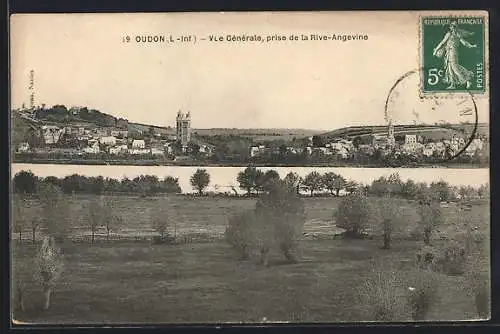 AK Oudon, Vue Generale, prise de la Rive-Angevine