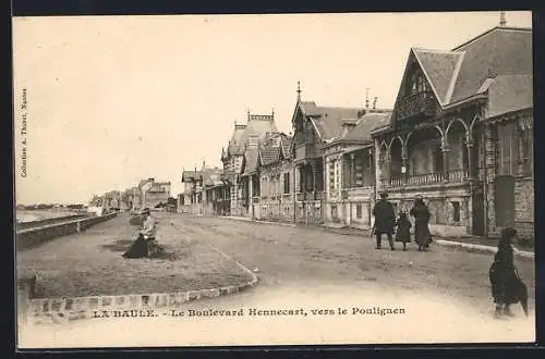 AK La Baule, Le Boulevard Hennecart, Vers le Pouliguen