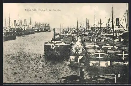 AK Antwerpen, Teilansicht des Hafens