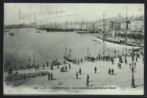 AK Marseille, Vue Générale du Vieux-Port