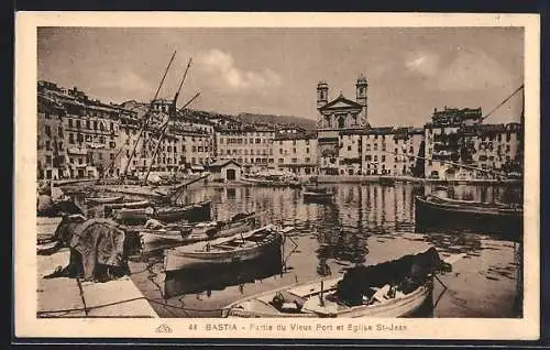 AK Bastia, Partie du Vieux Port et Eglise St-Jean