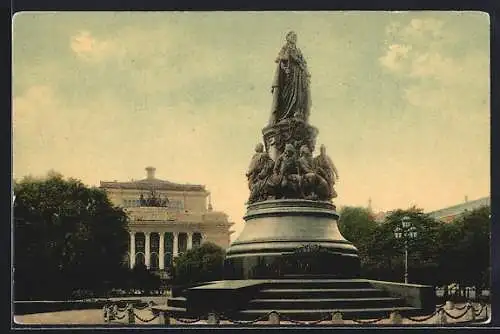 AK St. Pétersbourg, Monument Cathérine II.