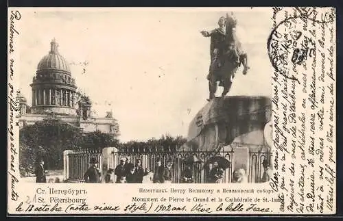 AK St. Pétersbourg, Monumen de Pierre le Grand et la Cathédrale de St. Isaac