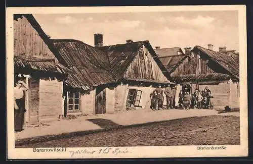 AK Baranowitschi, Soldaten in der Bismarckstrasse