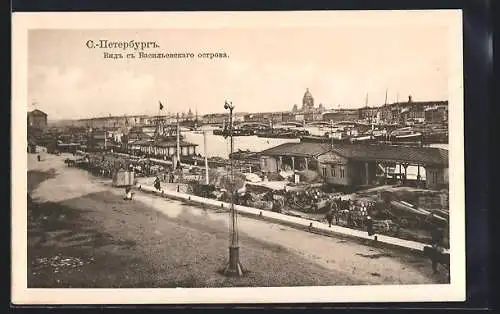AK St. Petersbourg, Vue prise de Wassily Ostrow