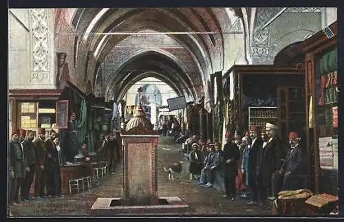 AK Constantinople, Le Grand Bazar, interieur