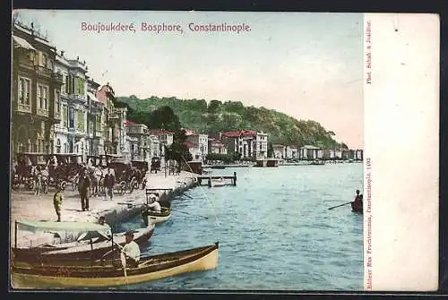 AK Constantinople, Uferpartie des Bosporus