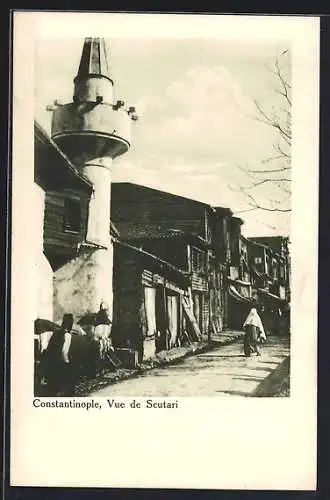 AK Konstantinopel, Vue de Scutari, Personnes et petit Maison