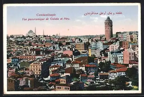 AK Constantinople, Vue panoramique de Galata et Péra