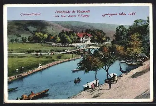 AK Constantinople, Promenade de Vendredi aux eaux douces d`Europe, Freitags-Promenade an den Süssen Wassern von Europa