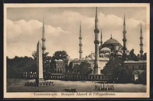 AK Constantinople, Mosquée Ahmed et l`Hippodrome