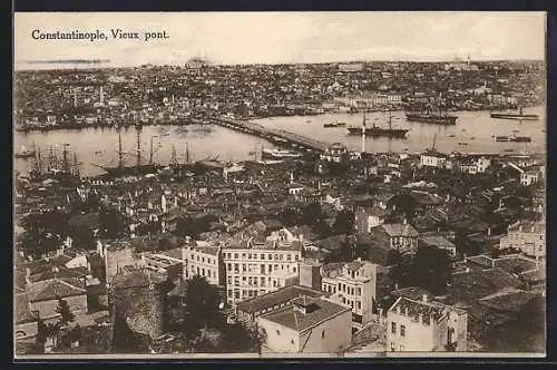 AK Constantinople, vieux pont, Schiffe