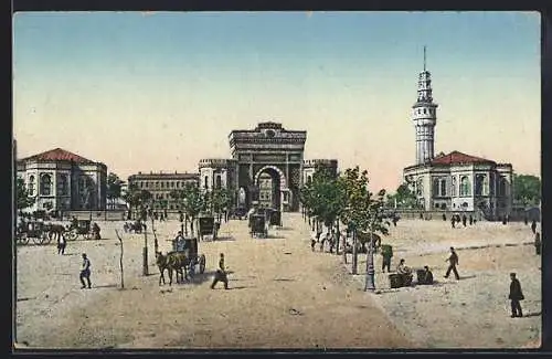 AK Constantinople, Entrèe et Tour Sèraskèrat