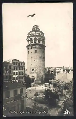 AK Constantinople, Tour de Galata, Ansicht vom Galata-Turm