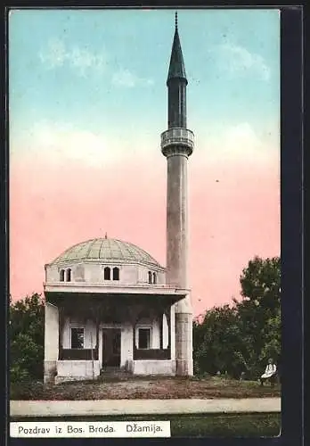 AK Bosanski Brod, Dzamija, Moschee mit Minarett