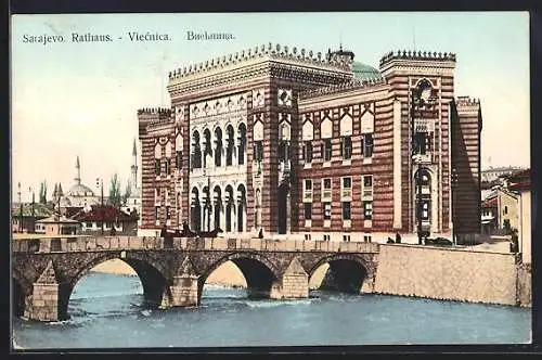 AK Sarajevo, Blick aufs Rathaus