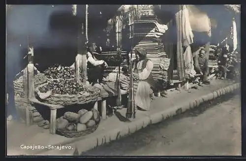 AK Sarajewo, Händler sitzen vor ihren Geschäften
