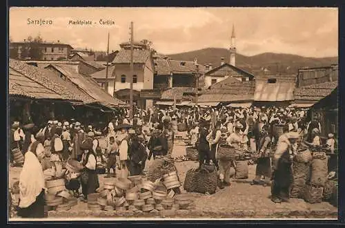 AK Sarajewo, Bascarsija, auf dem Marktplatz