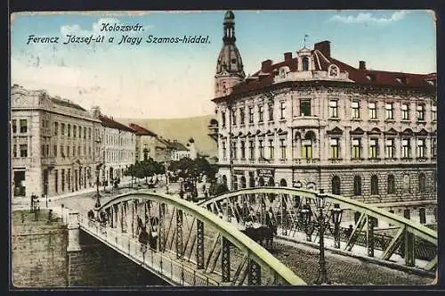 AK Kolozsvar, Ferencz Jozef-ut a Nagy Szamos-hiddal