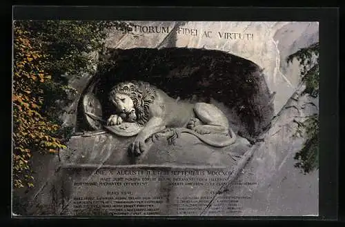 AK Luzern, Löwendenkmal