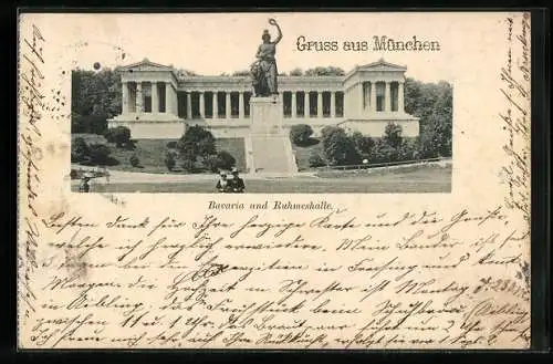 AK München, Bavaria mit Ruhmeshalle