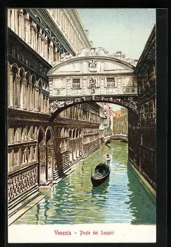 Künstler-AK Venezia, Ponte dei Sospiri