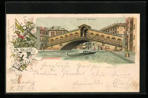 Lithographie Venezia, Ponte di Rialto