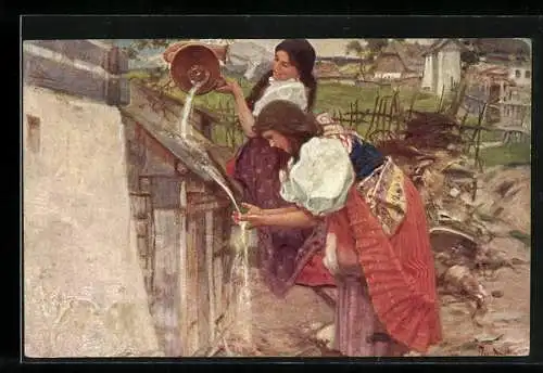 AK Tschechinnen in Trachten