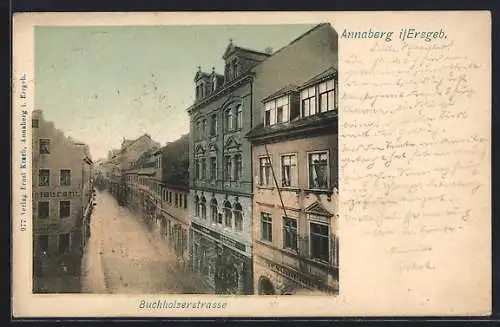 AK Annaberg i. Erzgeb., Restaurant in der Buchholzerstrasse