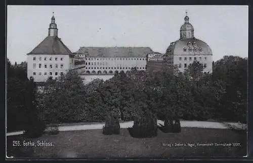 AK Gotha, Schloss mit Parkanlagen