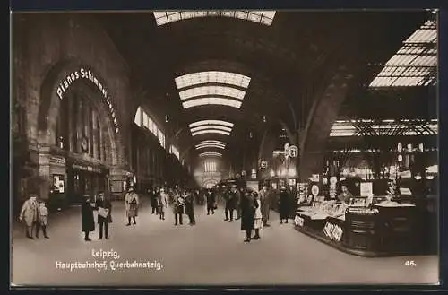 AK Leipzig, Hauptbahnhof, Querbahnsteig