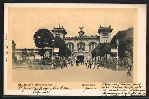 AK St. Johann-Saarbrücken, Eingang zum Bahnhof