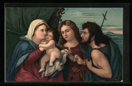 Künstler-AK Stengel & Co. Nr. 29660: The Virgin, holy Child and Wise Men