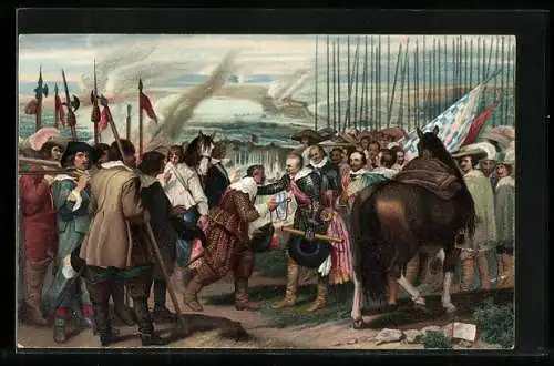 Künstler-AK Stengel & Co. Nr. 29032: Rendición de Breda, Las Lanzas