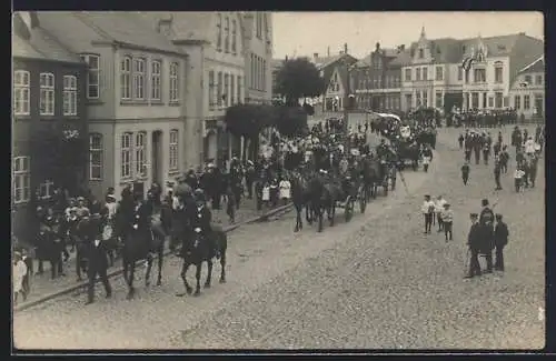 Foto-AK Bredstedt, Schützenfest 1910