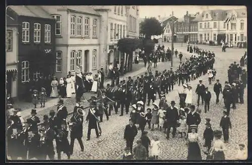 Foto-AK Bredstedt, Schützenfest 1910