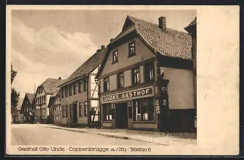 AK Coppenbrügge a. Ith, Gasthof Otto Uhde und Strassenpartie