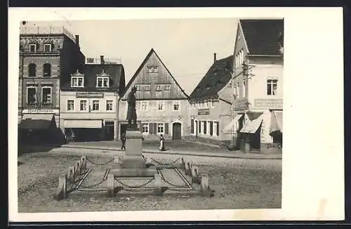 Foto-AK Pulsnitz, Schlosserei Bruno Garten, Neumarkt 297