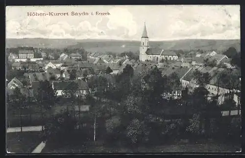 AK Sayda, Ortsmotiv mit Blick zur Kirche