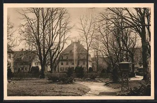 AK Königsfeld / Schwarzwald, Platz mit Springbrunnen