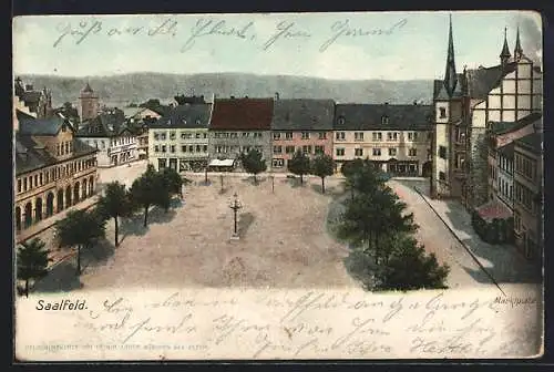 AK Saalfeld / Saale, Marktplatz