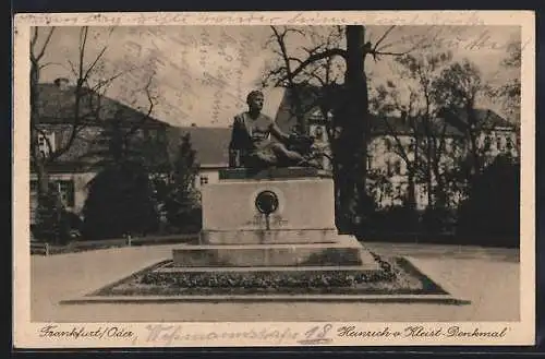 AK Frankfurt /Oder, Heinrich von Kleist-Denkmal