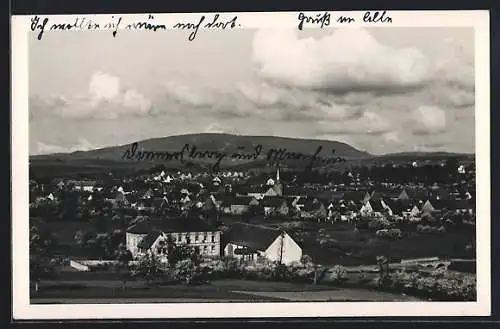 AK Marnheim, Ortsansicht aus der Vogelschau