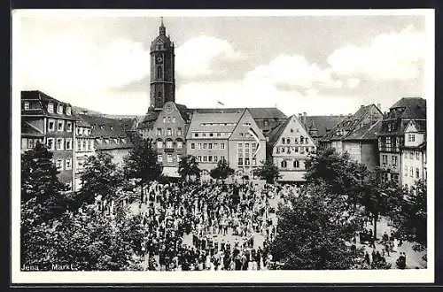 AK Jena, Markt mit Rathaus