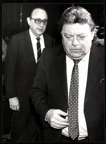 Fotografie Politiker Franz-Josef Strauss und Hans-Dietrich Genscher