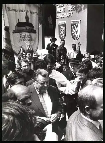 Fotografie Ivan Laputka, München, Franz-Josef Strauss bei einer Festveranstaltung