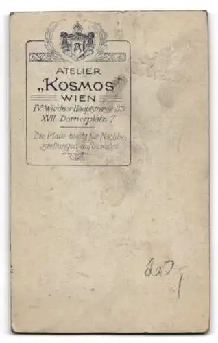 Fotografie Atelier Kosmos, Wien, Wiedner Hauptstrasse 35, Porträt einer Dame