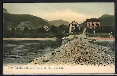 AK Rhoendorf /Rhein, Ortsansicht, Siebengebirge